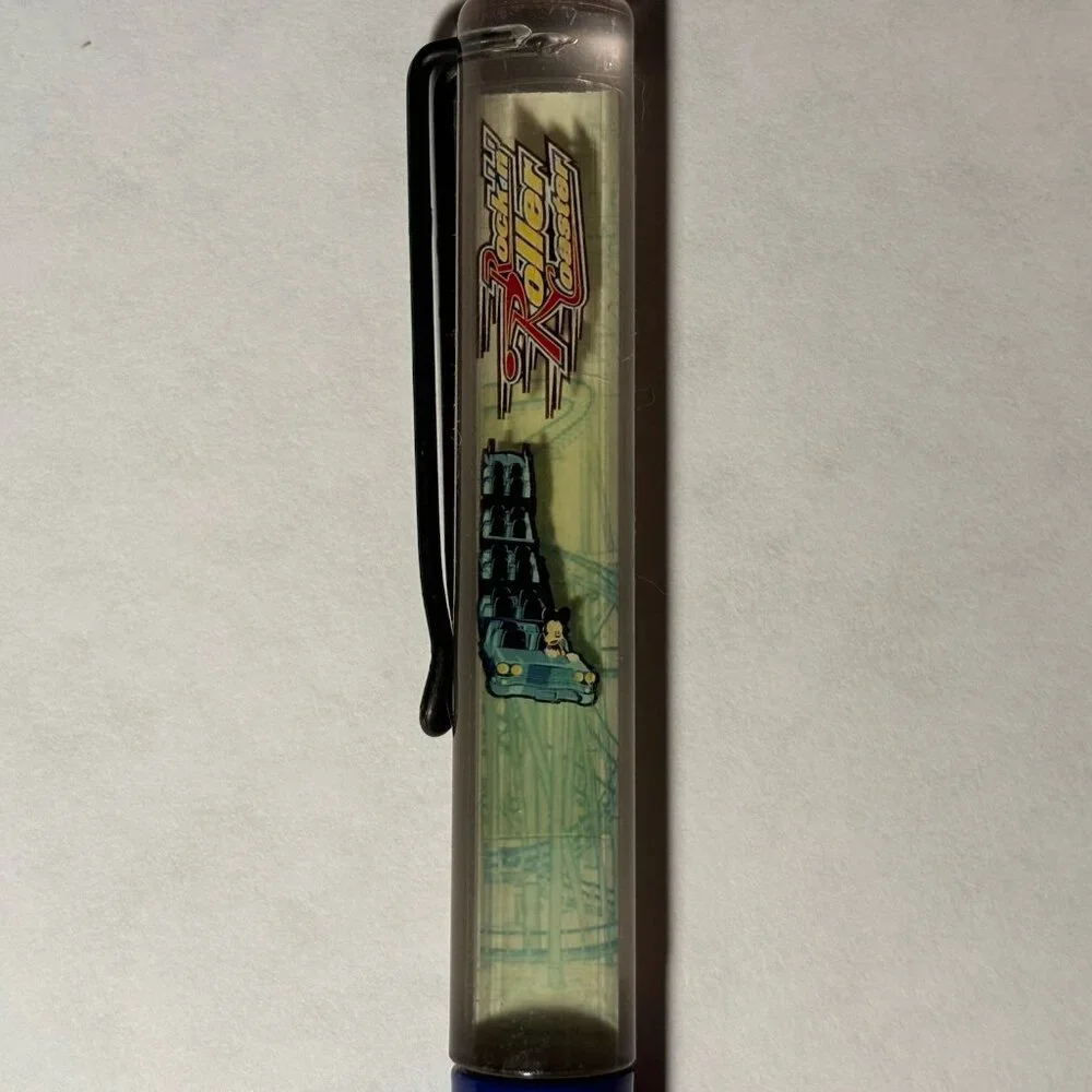 Walt Disney MGM Studios Floaty Pen Mickey Mouse Rides Rockin' Roller Coaster Vtg